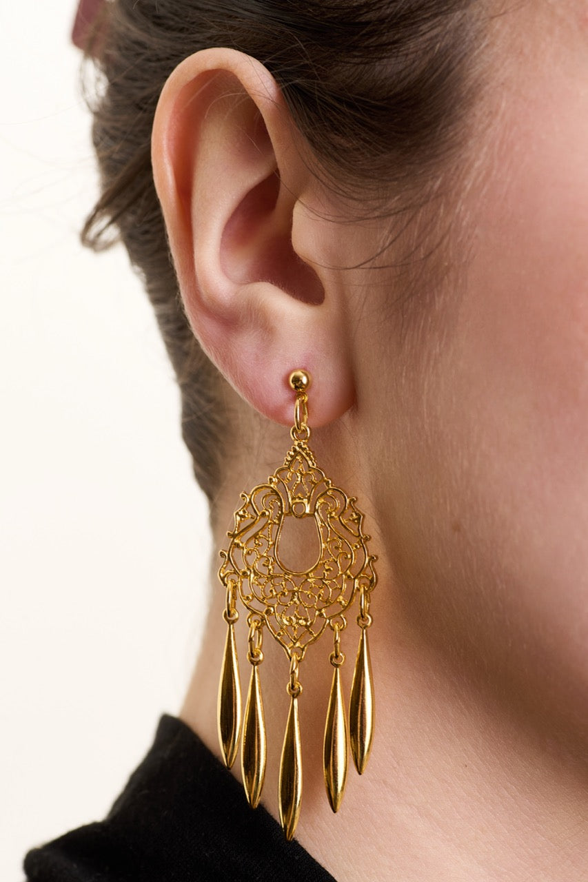 Filigree Fringe Earrings