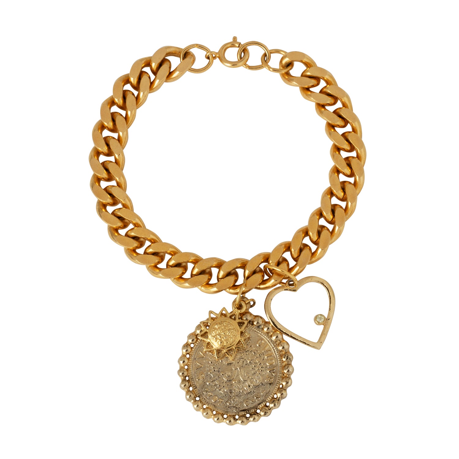 Coin Heart Bracelet