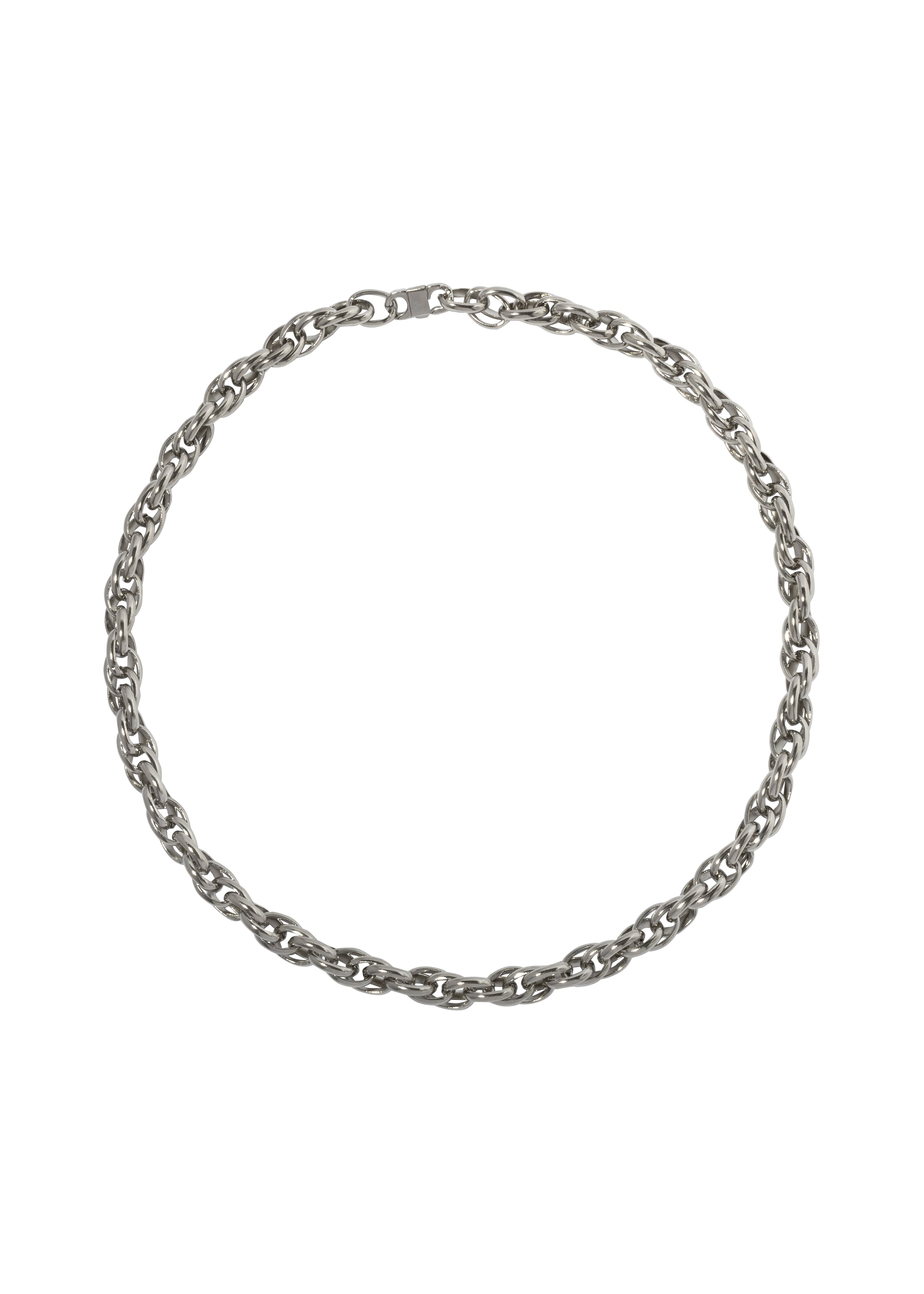 Silver Loop De Loop Chain Necklace Unisex