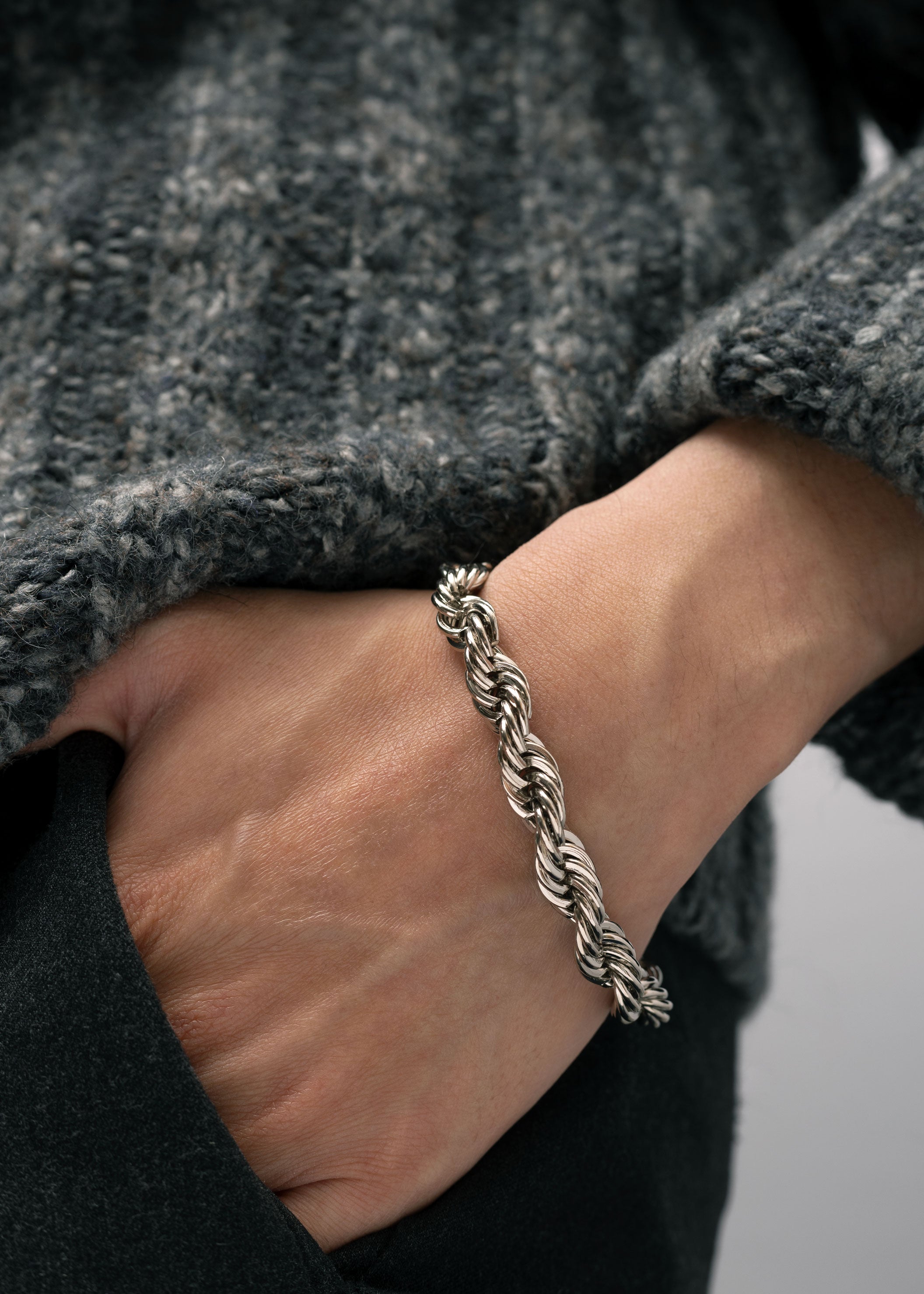 Silver Loop De Loop Bracelet Unisex