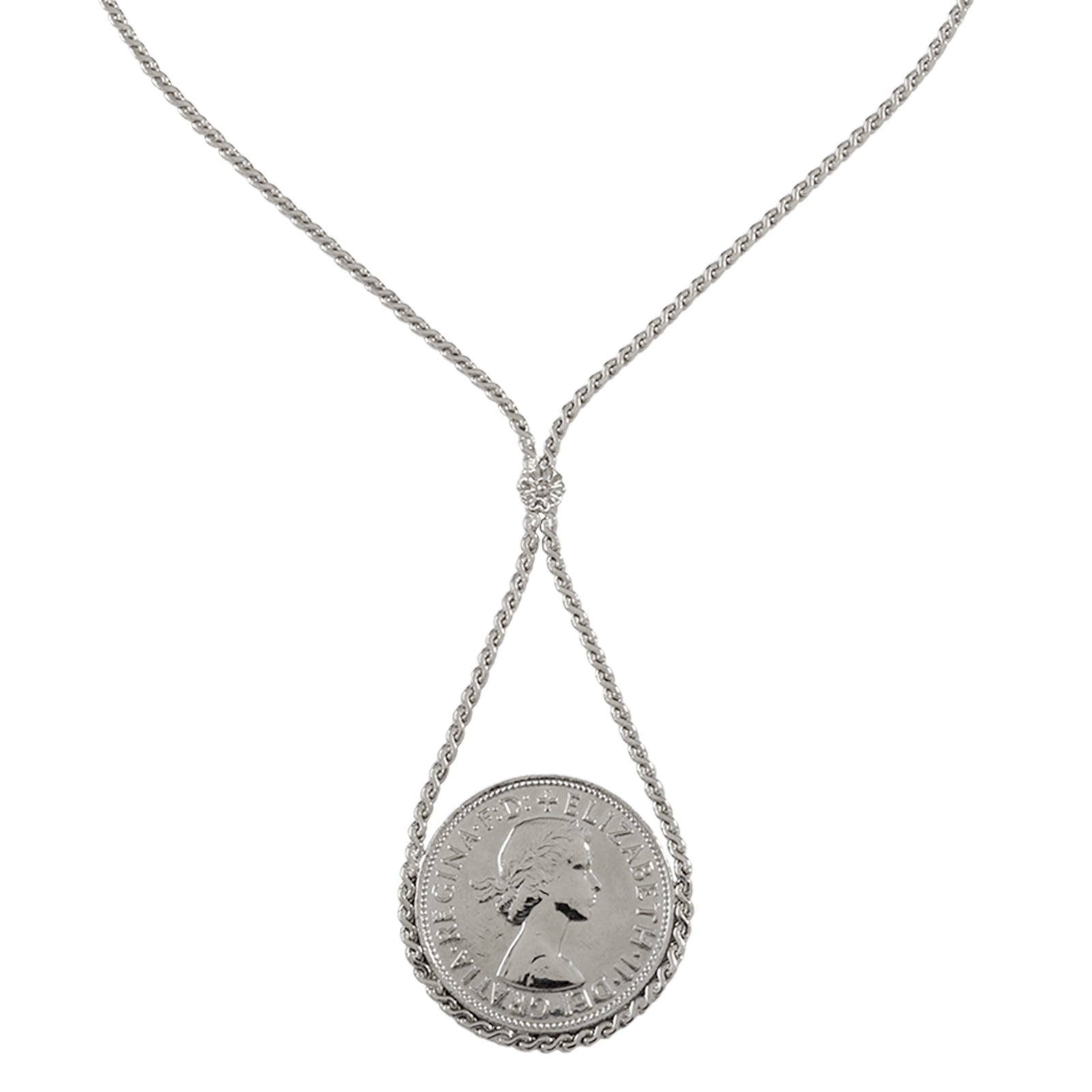 Silver Penny Coin Necklace