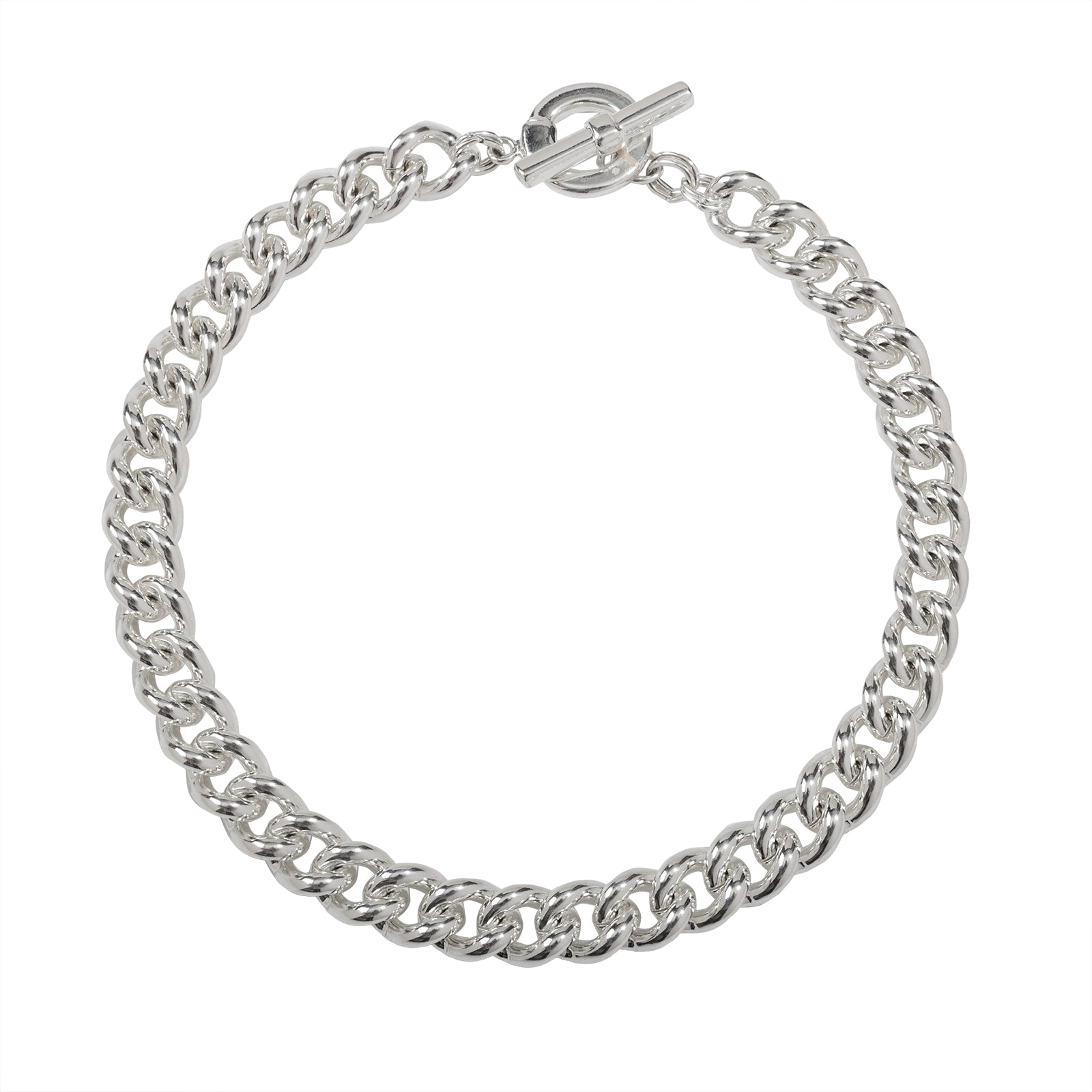 Silver Charlie T-Bar Necklace
