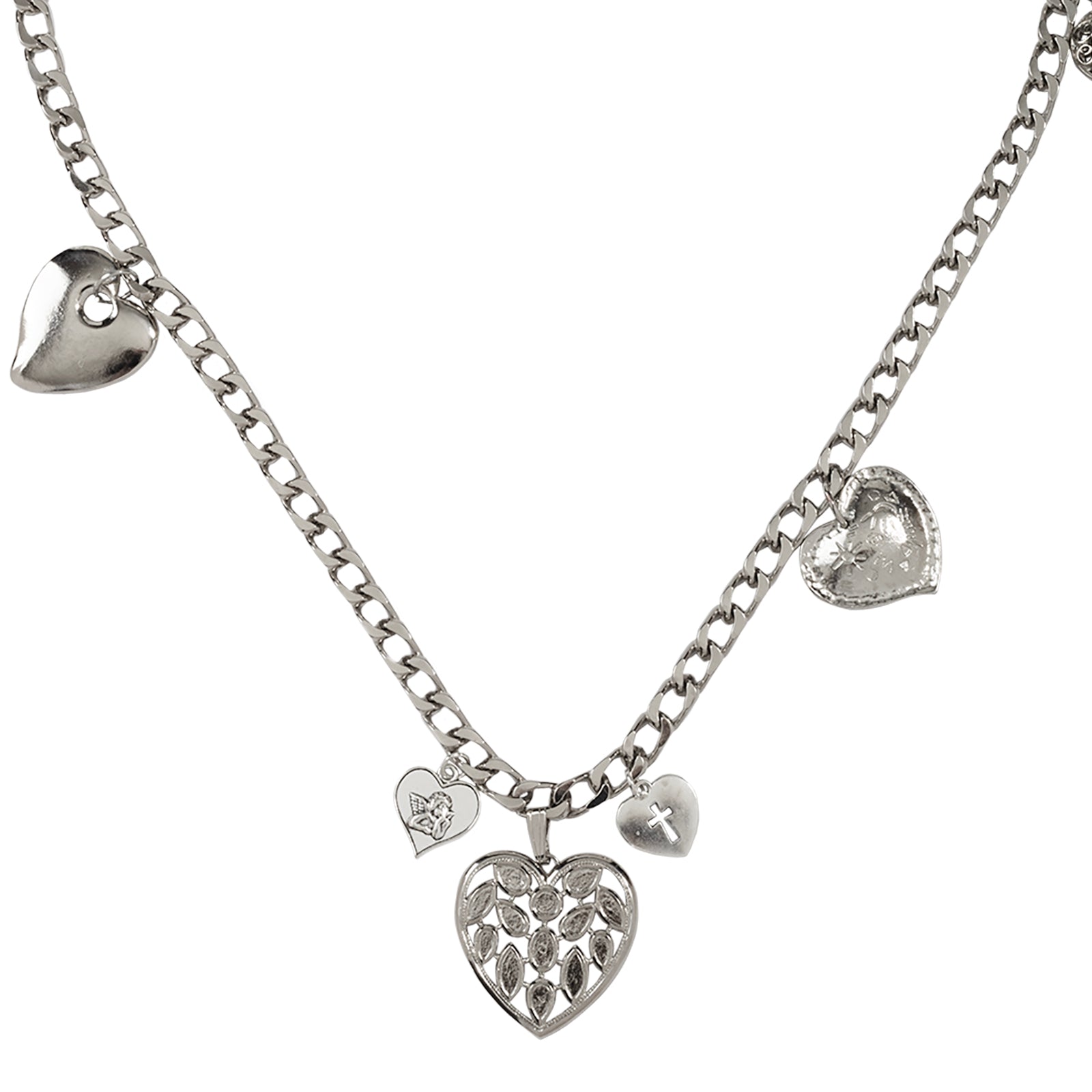 Silver Amour Heart Necklace