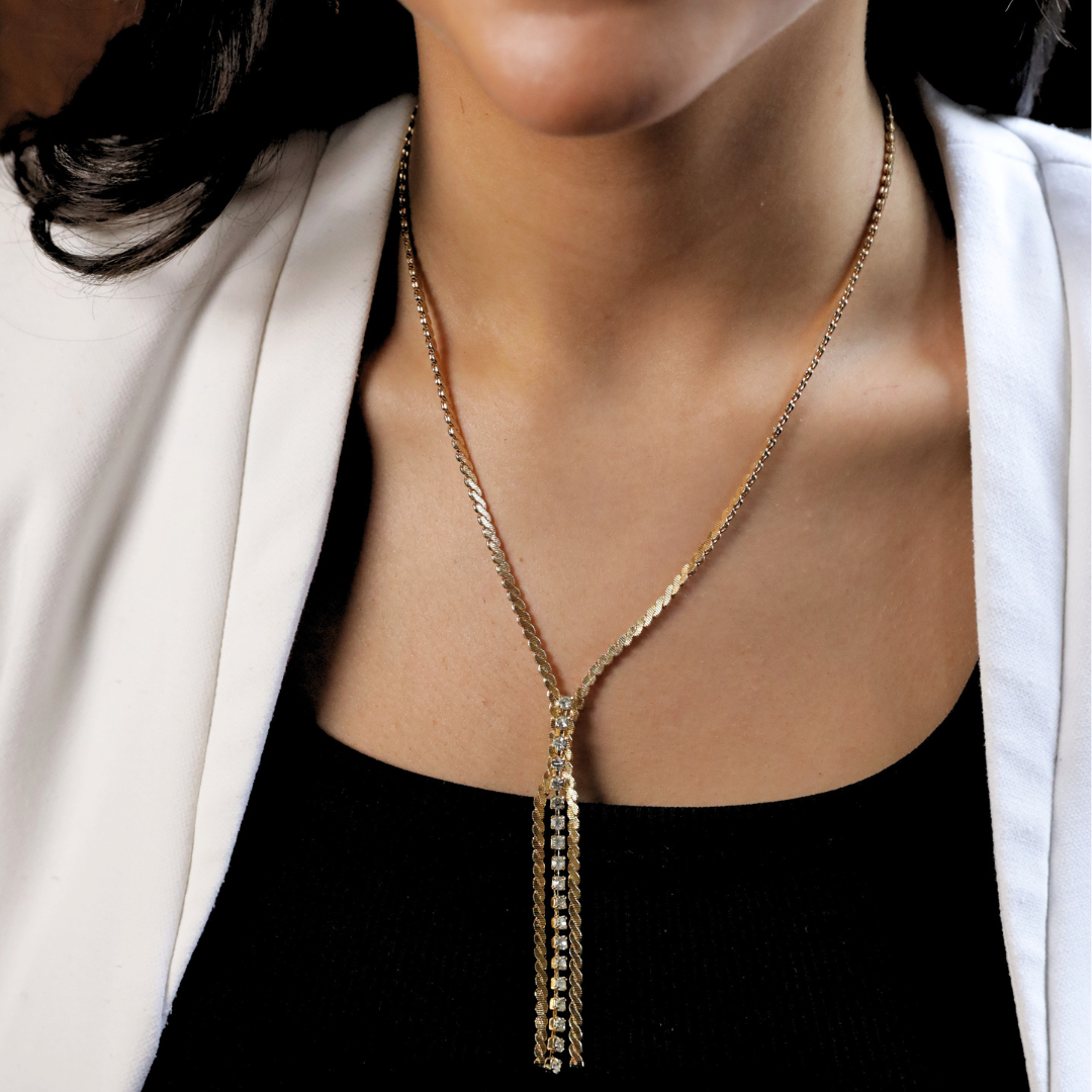 Crystal Tassel Necklace