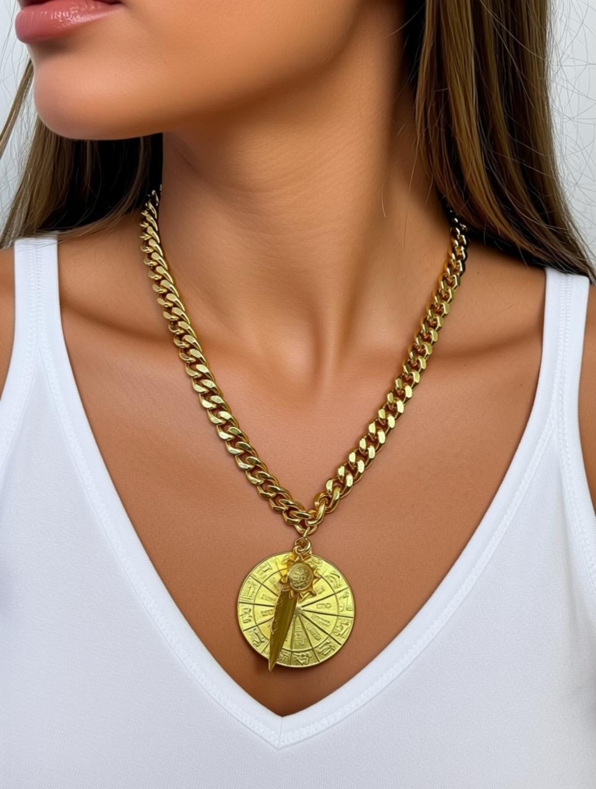 Zodiac Charm Curb Necklace