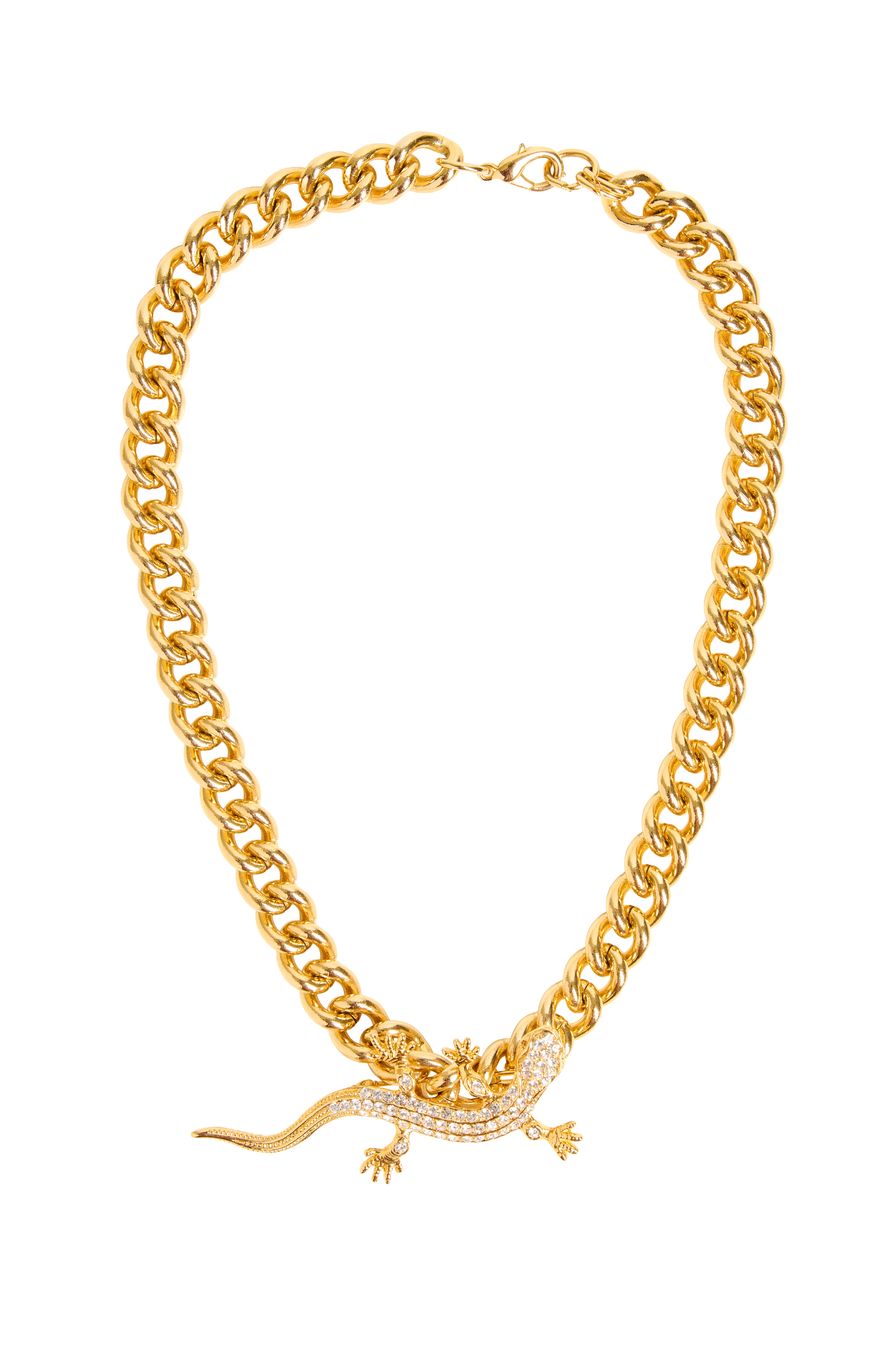 Crystal Lizard Necklace