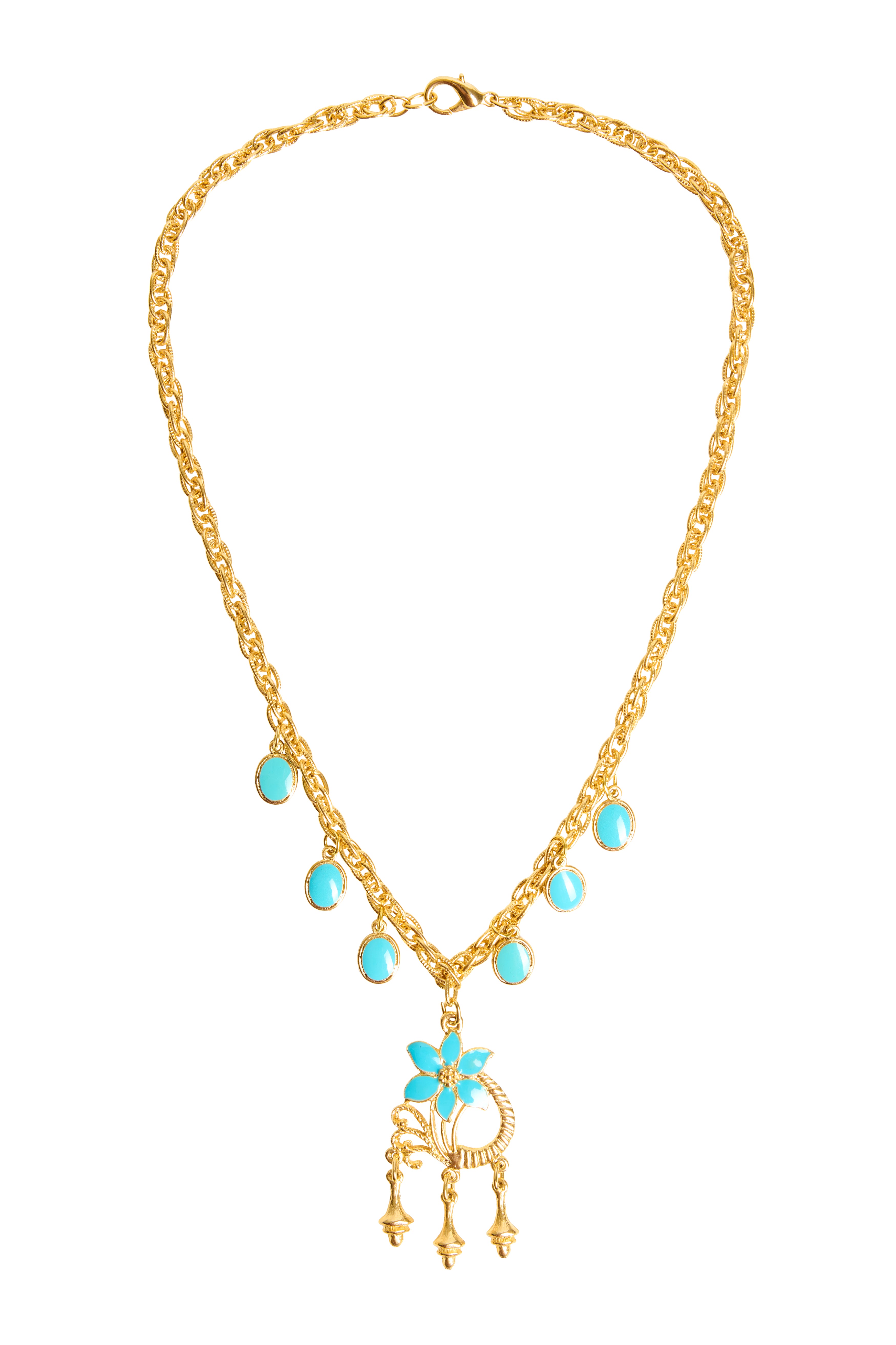 Turquoise Flower Necklace