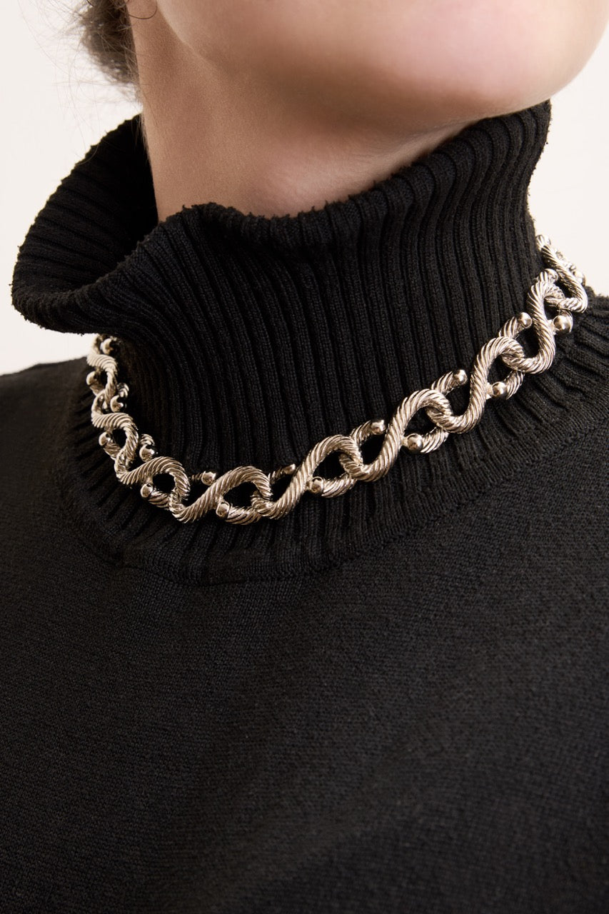 Textured Rope Link Necklace