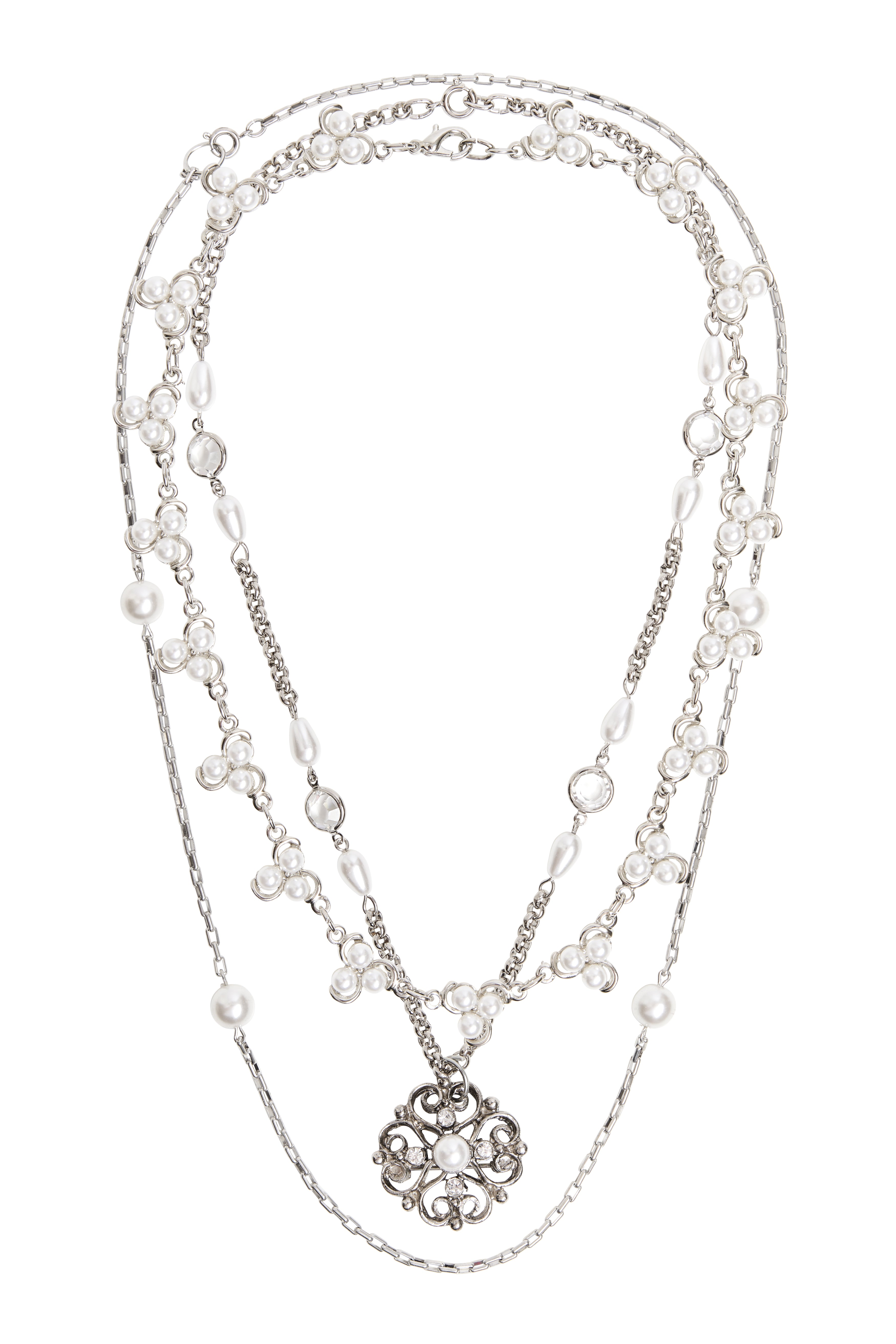 Pearl Layered Statement Necklace