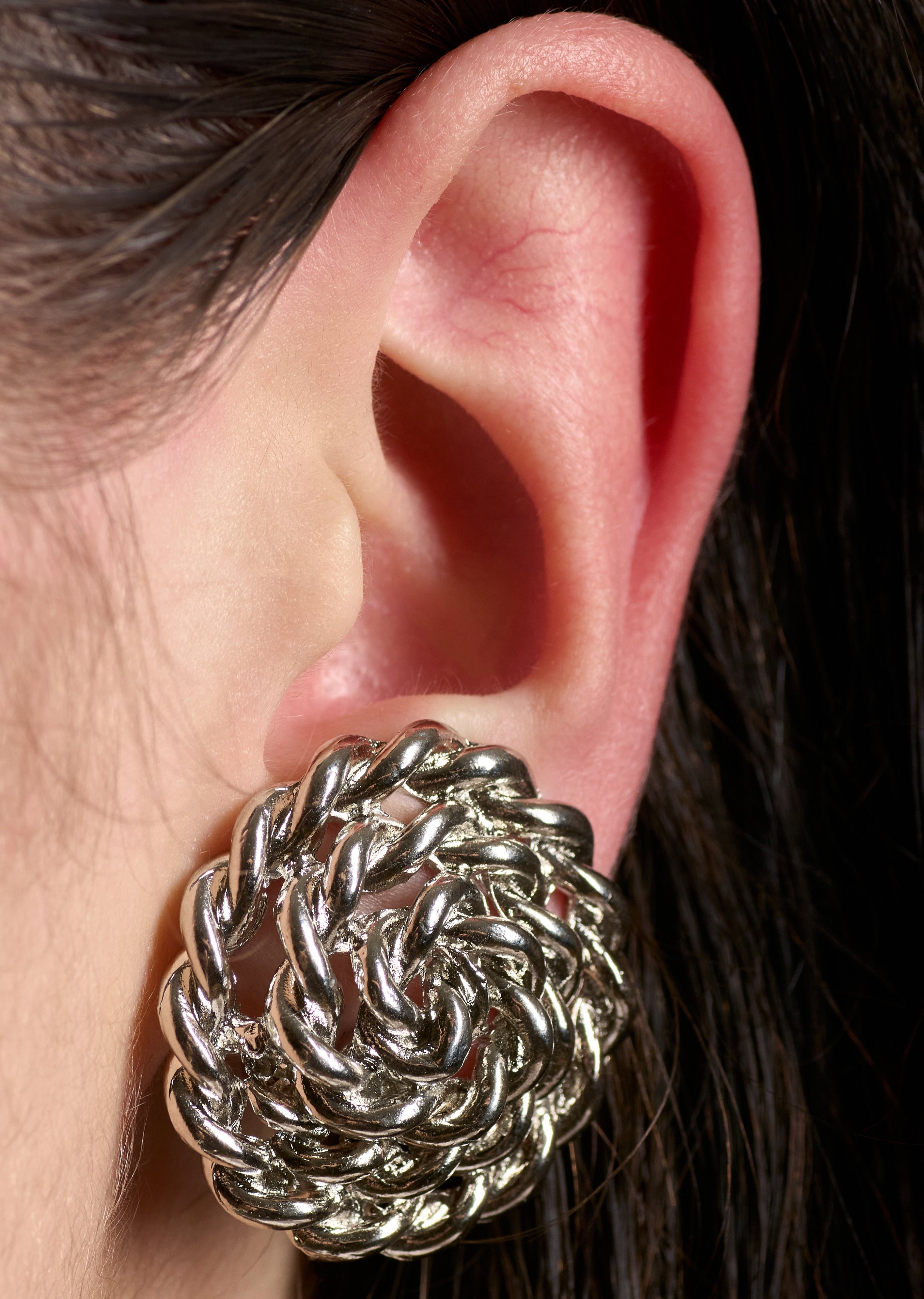 Silver Knot Stud Earrings