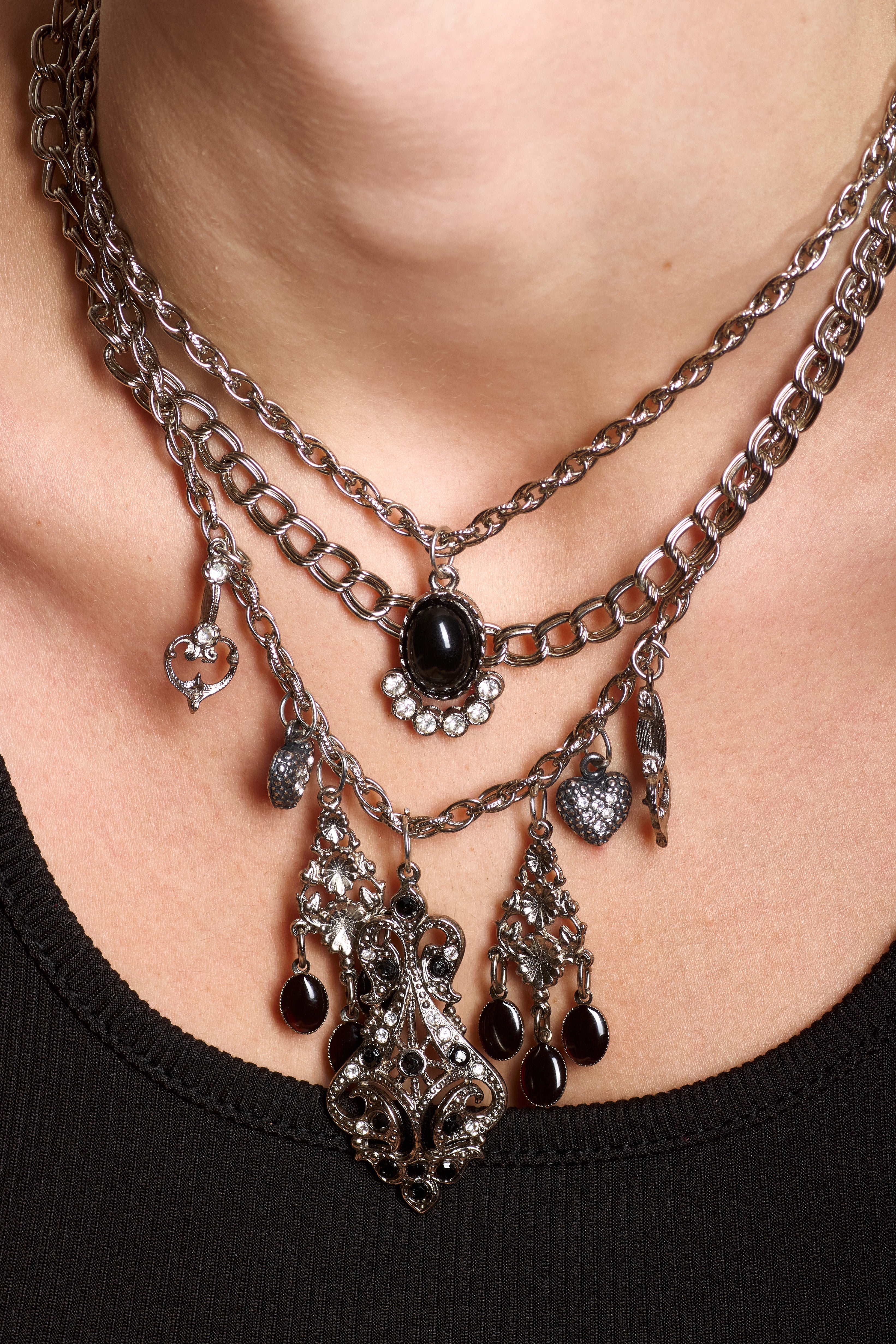 Agatha Graphite Necklace