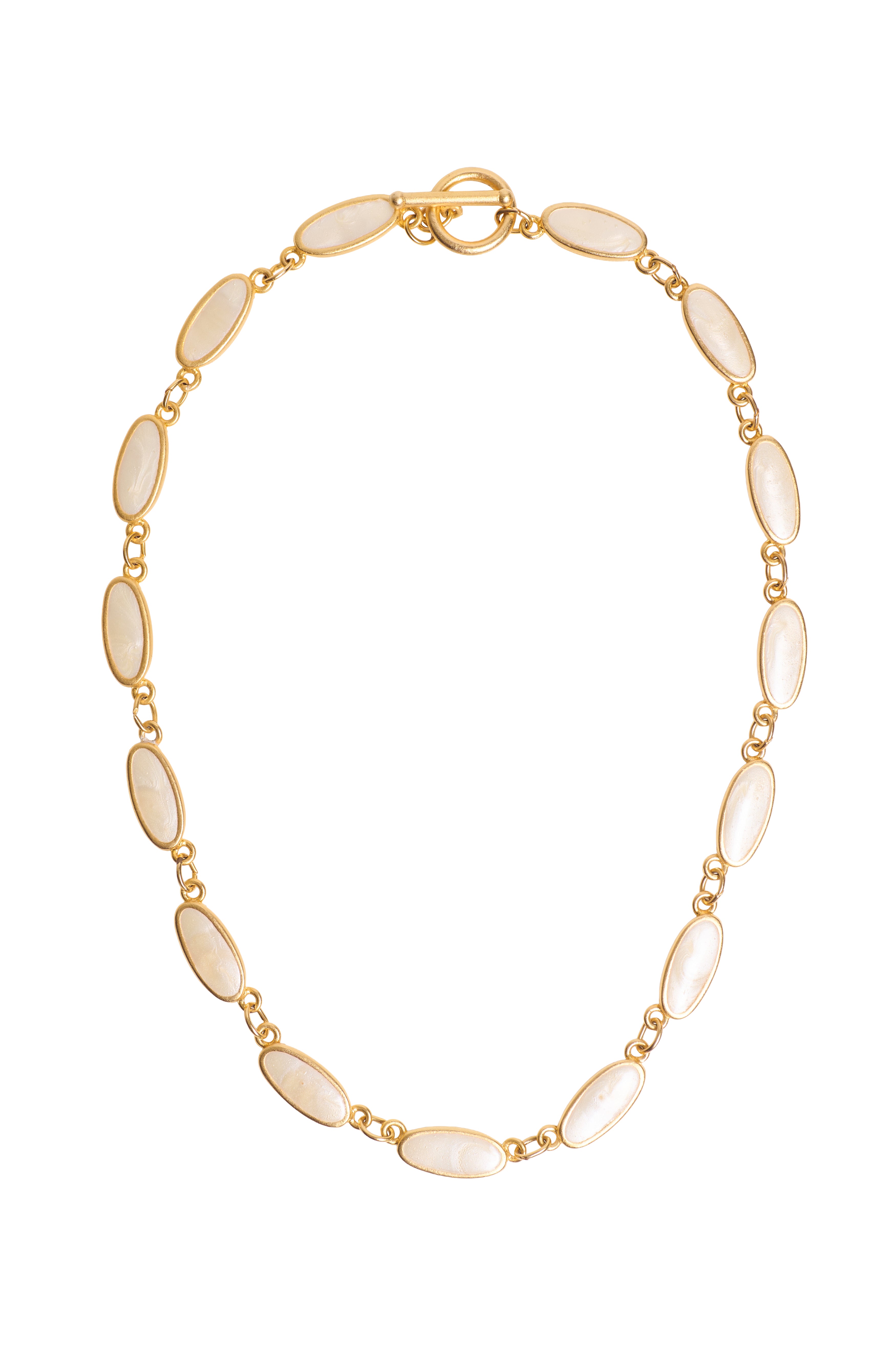 Oval Shell Link Necklace