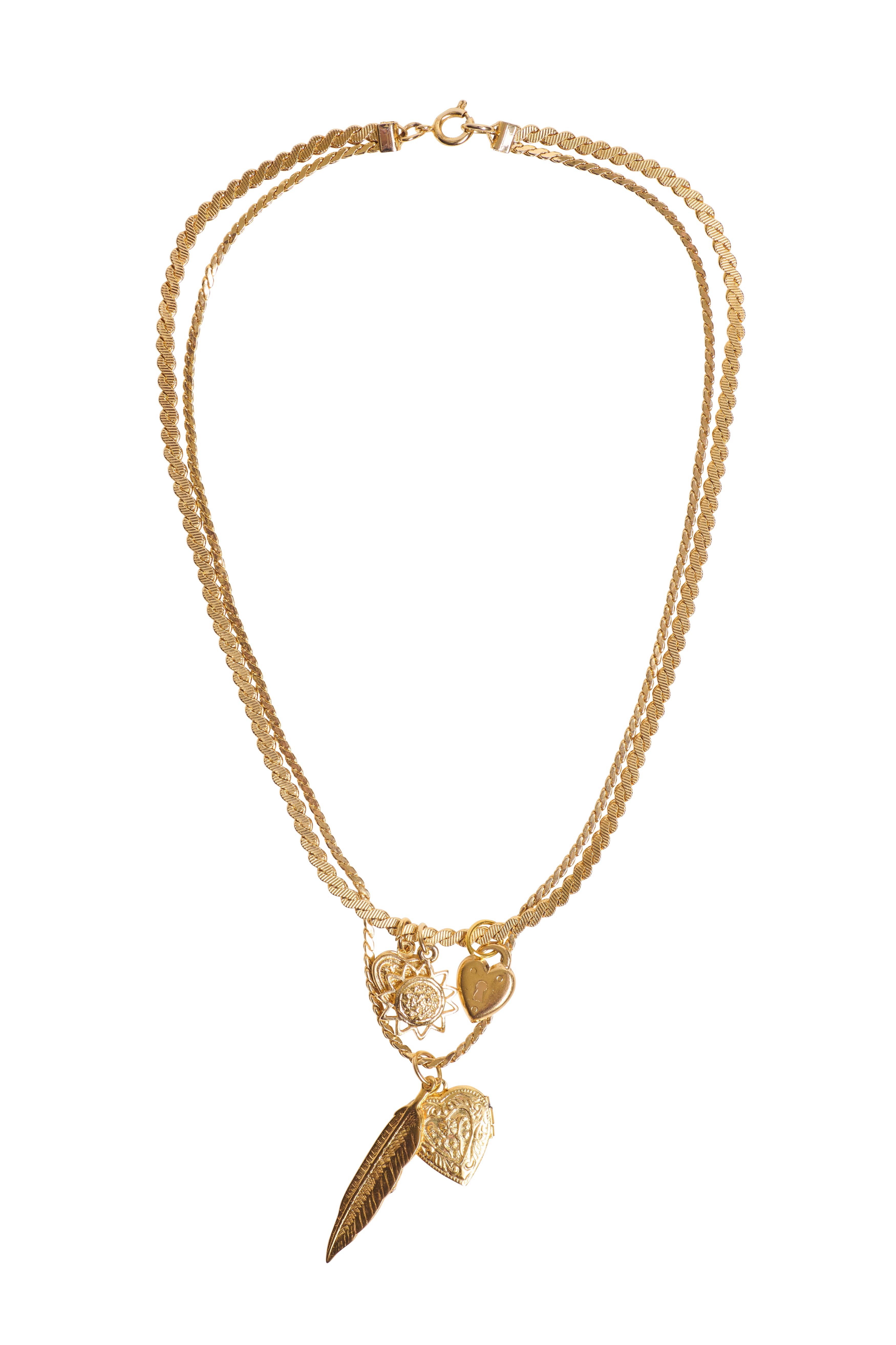 Layered Charm Rope Necklace