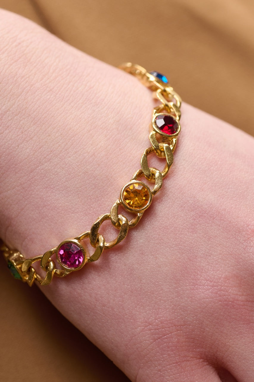 Multi-Stone Chain Bracelet