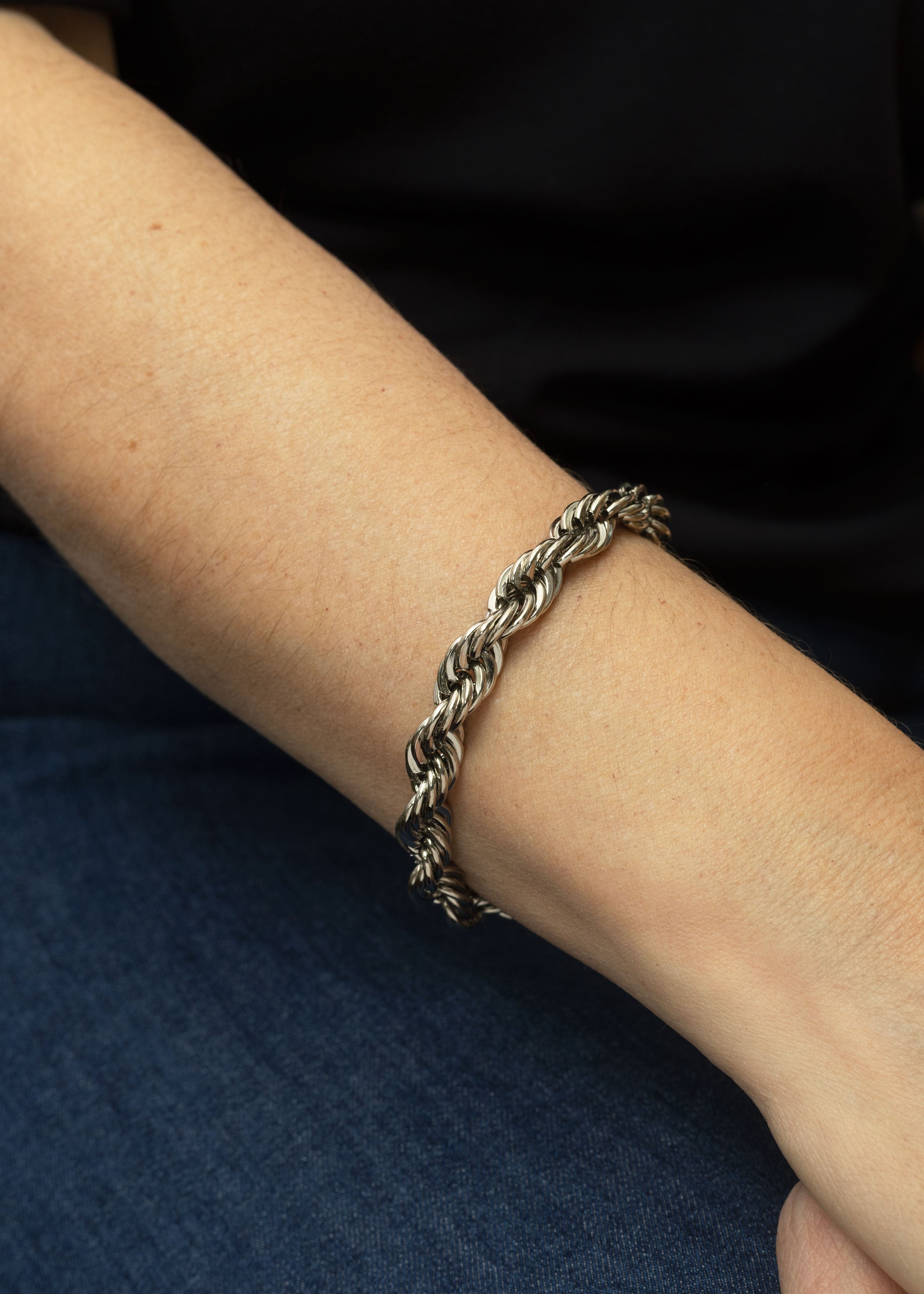 Silver Loop De Loop Bracelet Unisex