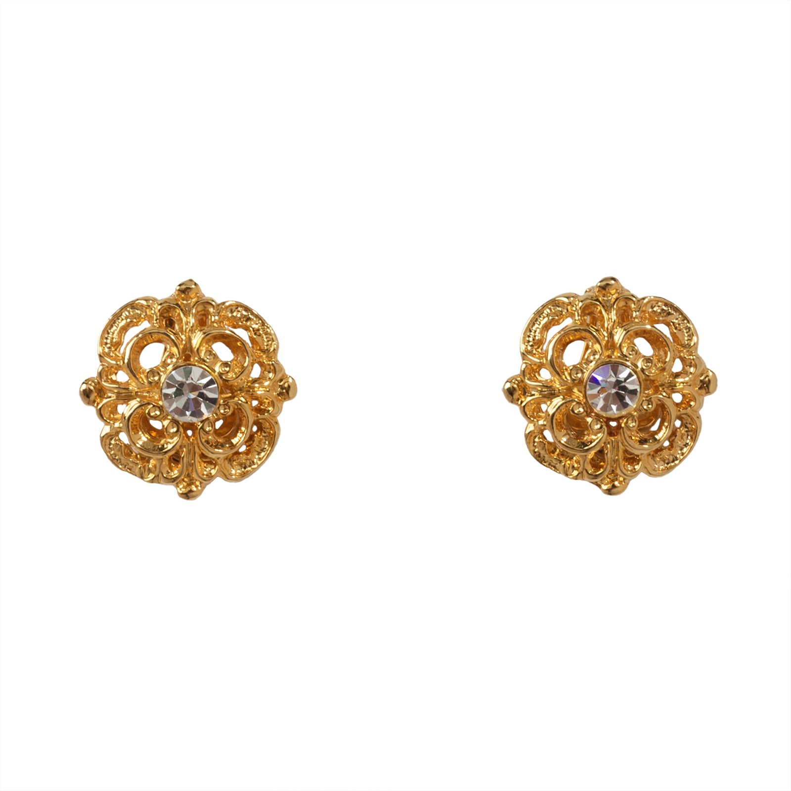 Gold Janet Clip On Earrings