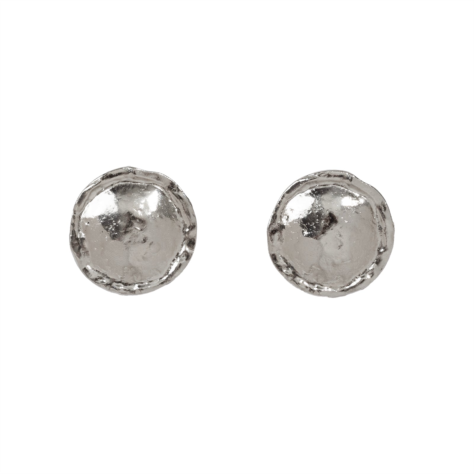 Silver Smash Clip On Earrings