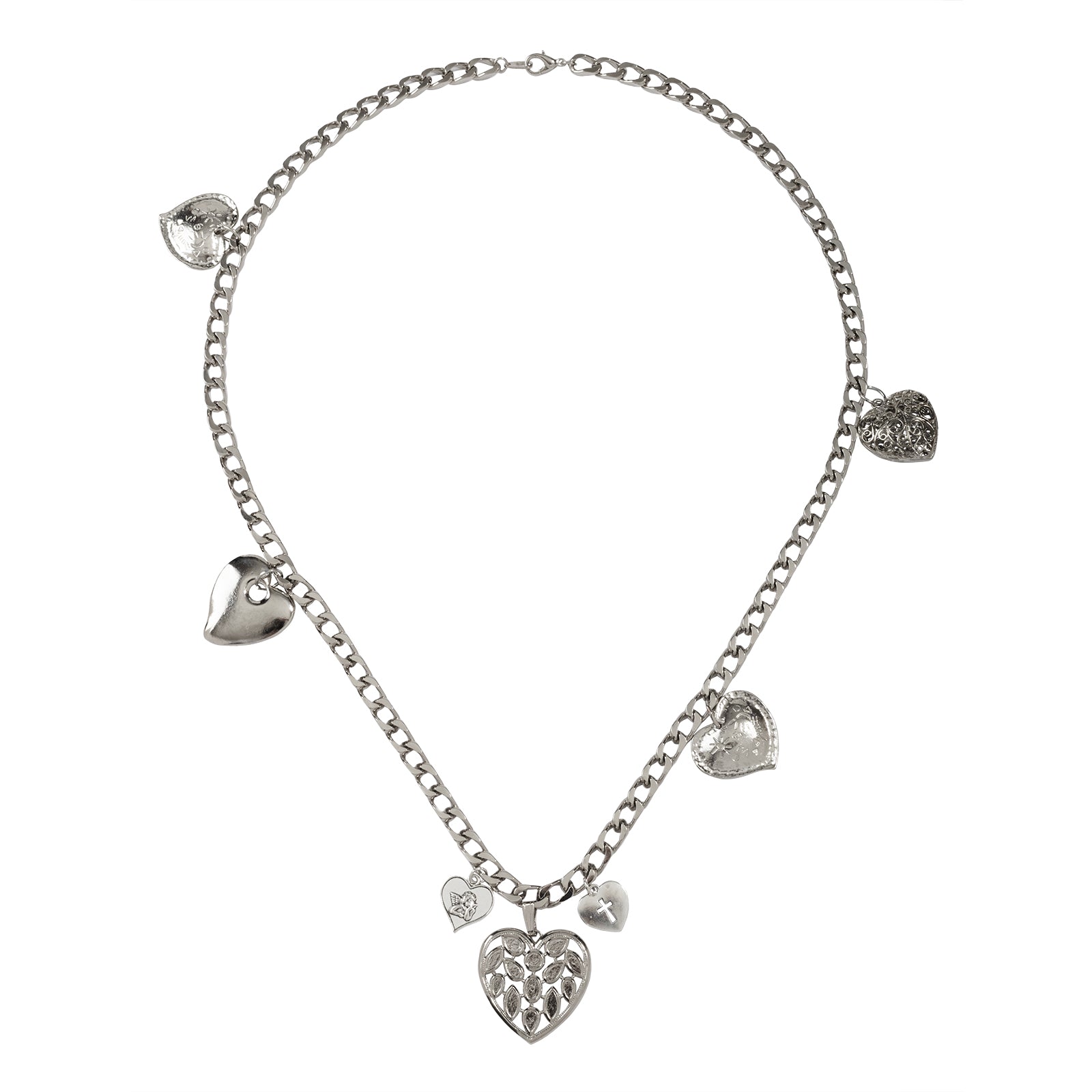 Silver Amour Heart Necklace