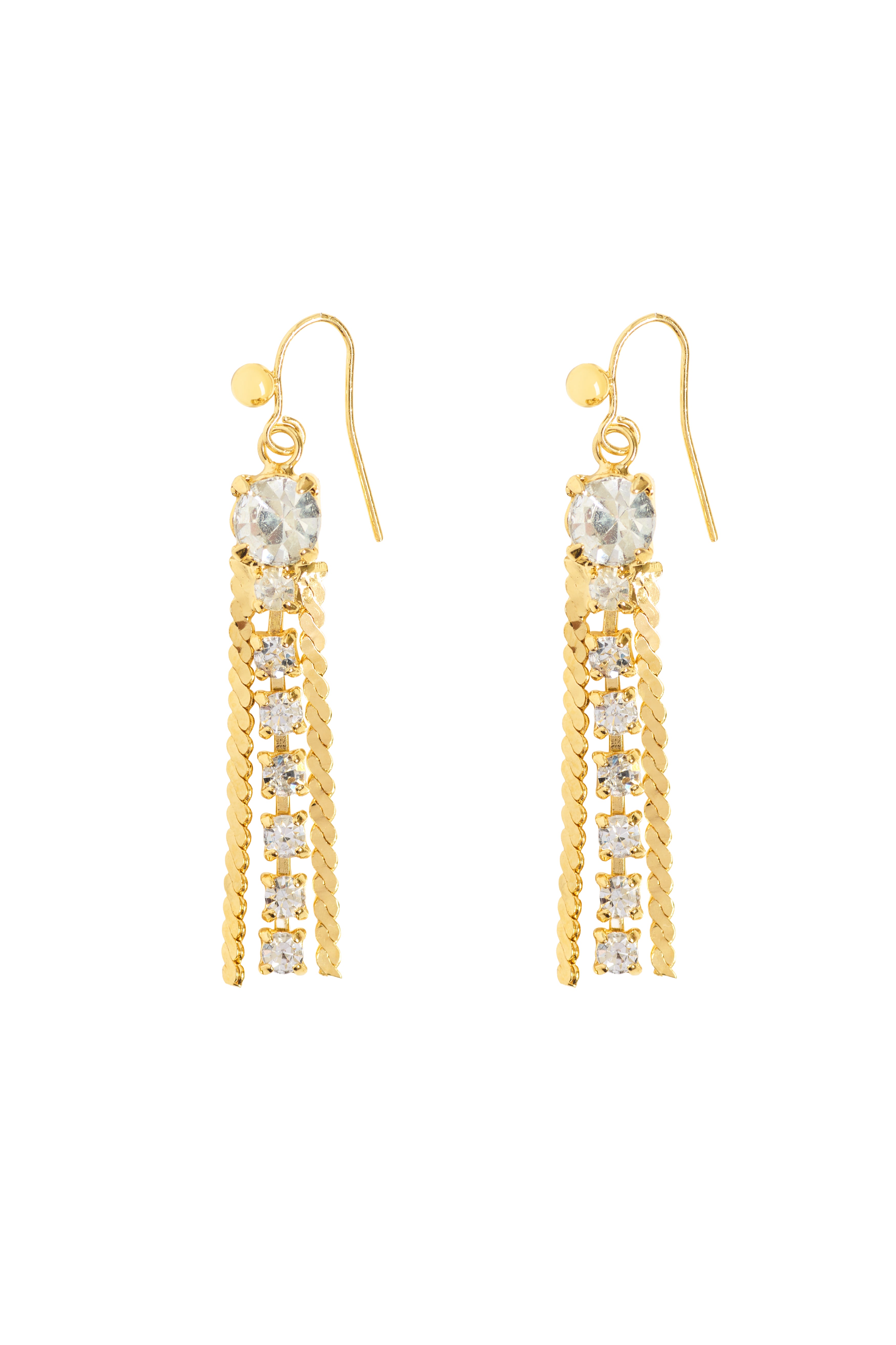 Crystal Tassel Earrings